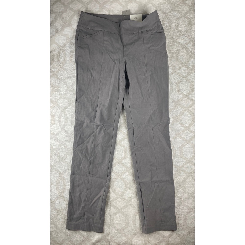 Chico's So Slimming Slim Stretch Pants Women 1 Medium Taupe NWT Trousers